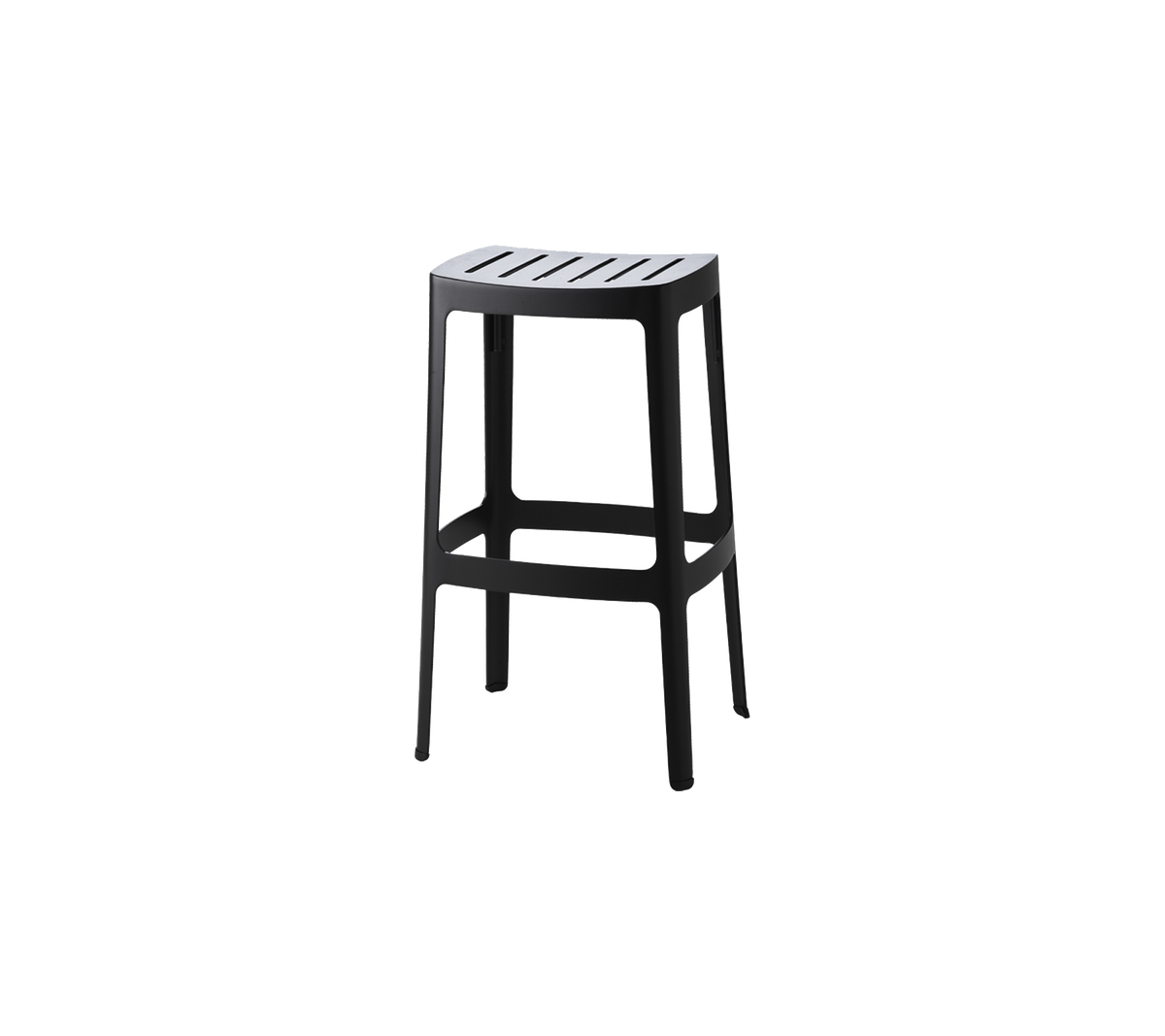 Cane-line Cut barstol, sort aluminium. Velg setepute