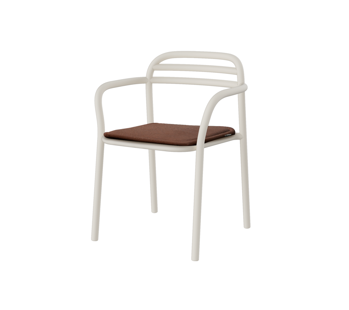 Cane-line Bliss spisestol m/armlener – Sand, aluminium / Desert red, Delight m/QuickDry & Airflow