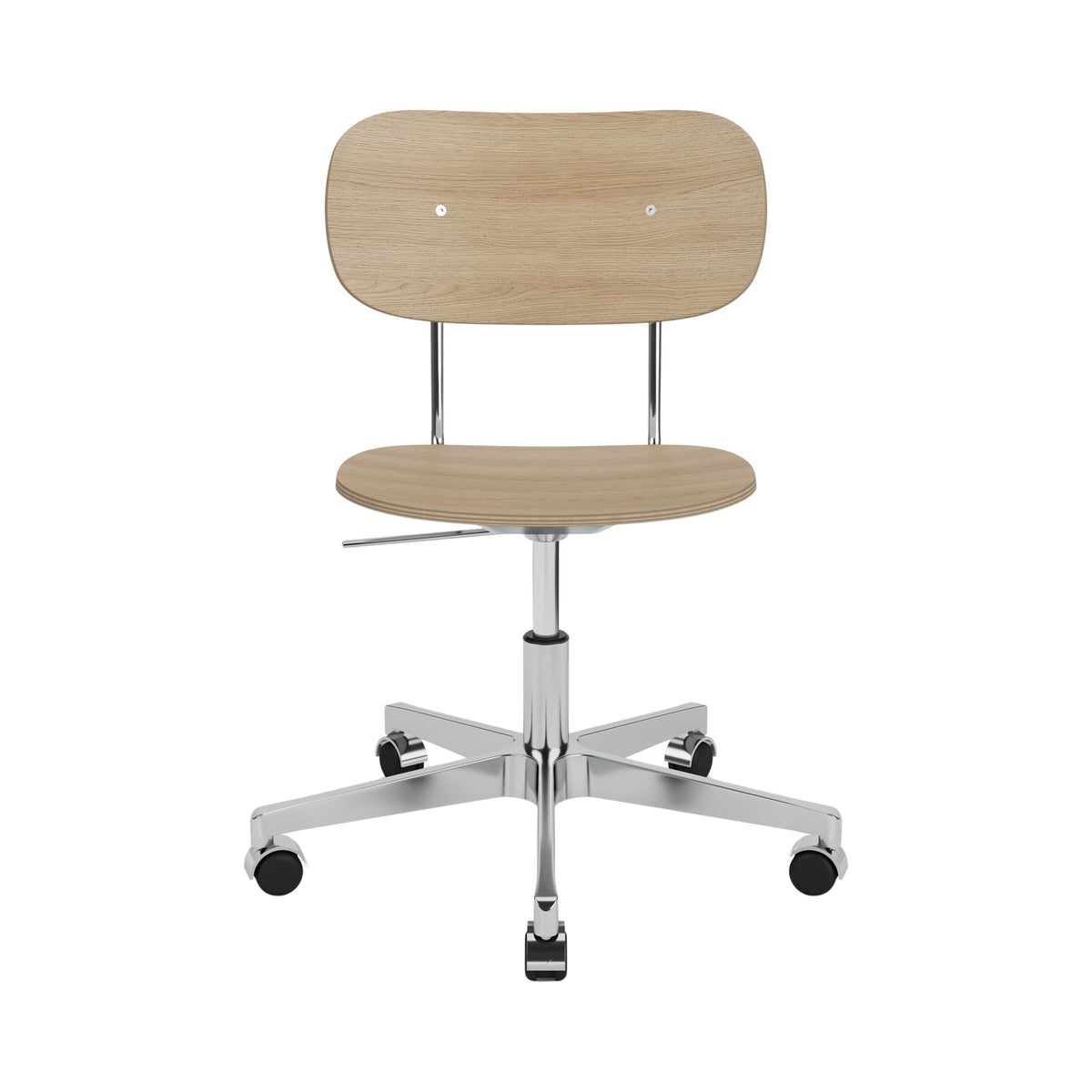 Audo Copenhagen Co Task Chair kontorstol, uten polstring. Velg understell, treverk og armlener.