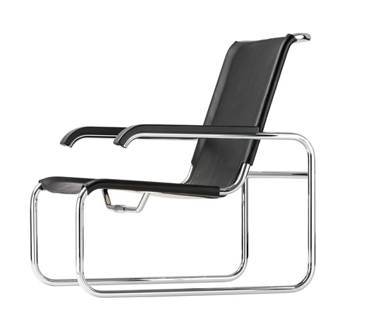 Thonet S 35 L med svarte armlener
