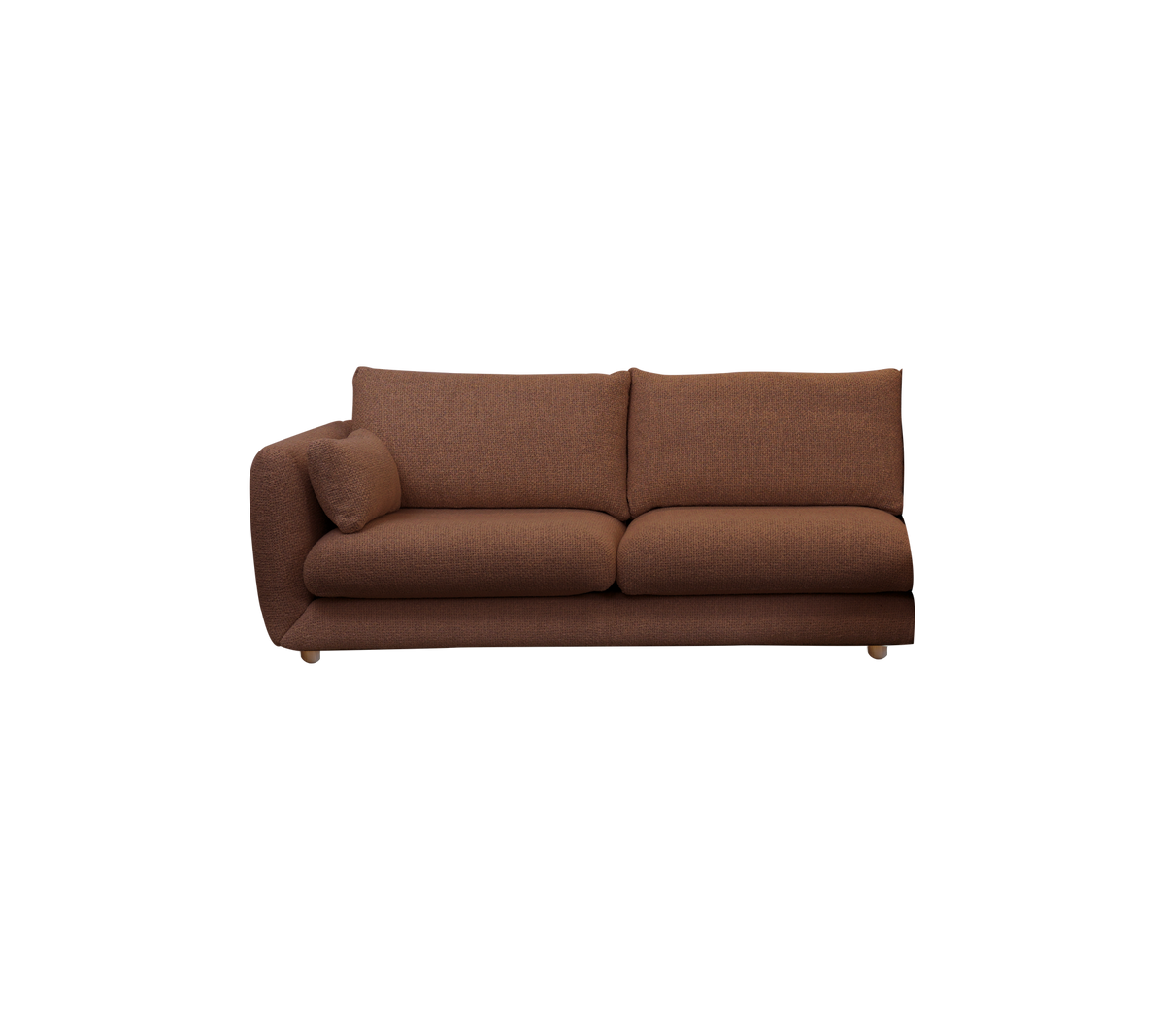 Cane-line Bloom 2-seter sofamodul høyre m/teakbein, 185 cm – Desert red, Emmi