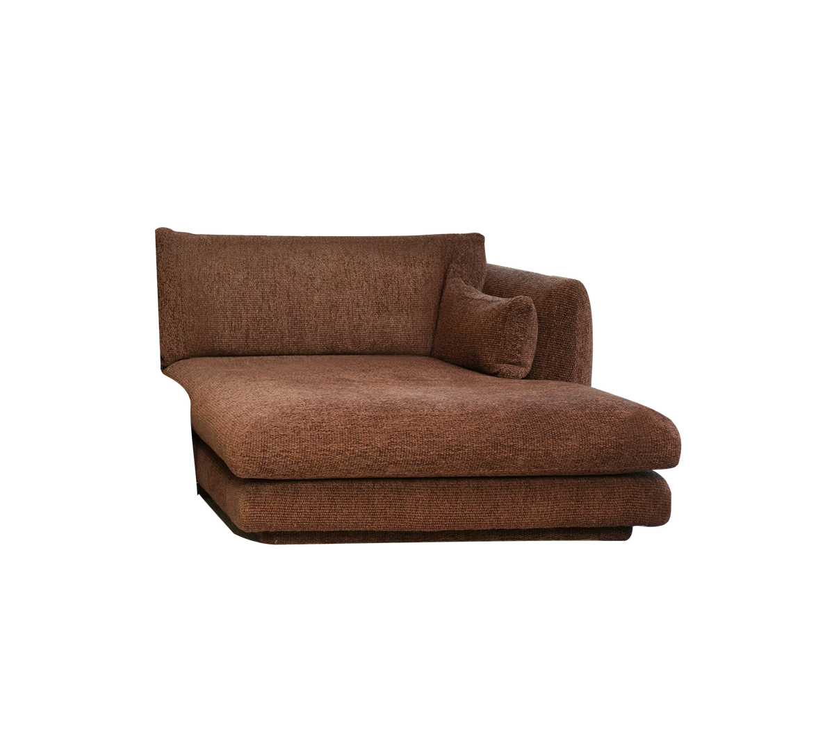 Cane-line Bloom sjeselongmodul venstre m/sokkel, 124×170 cm – Desert red, Emmi