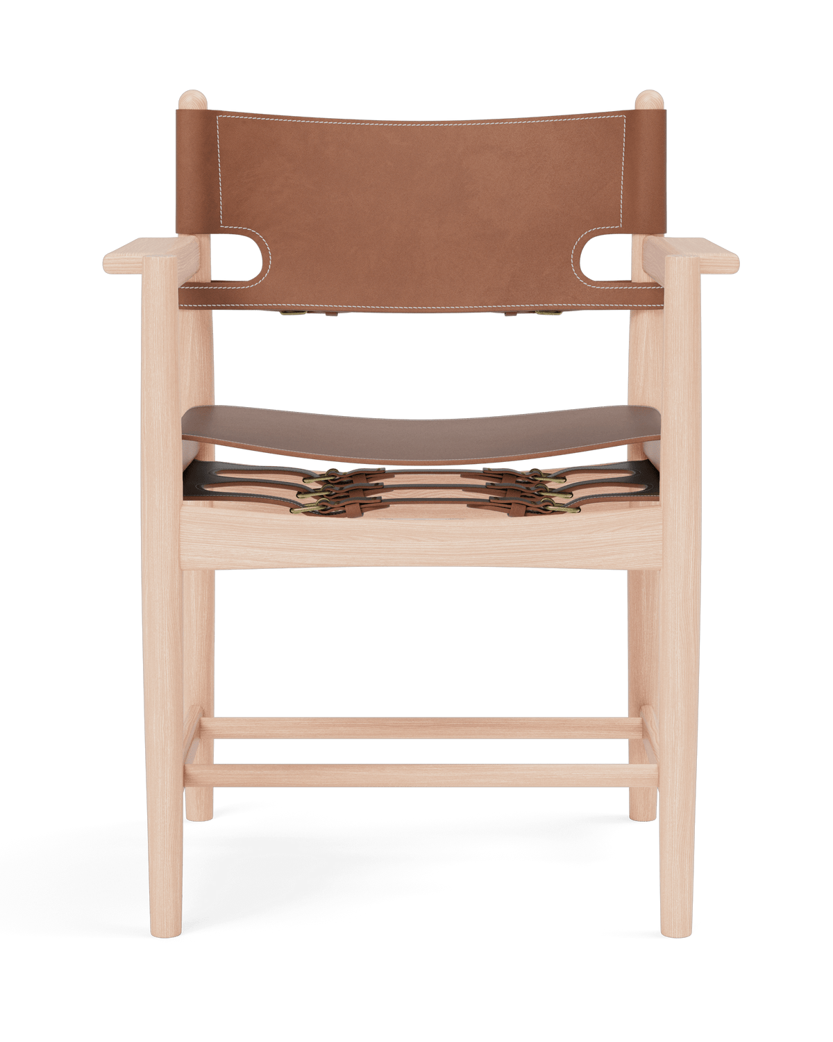 Fredericia The Spanish Dining Chair armstol. Velg skinn og treverk.