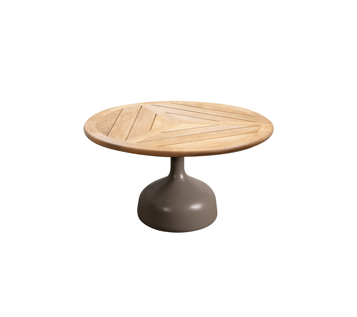 Cane-line Glaze sofabord stor – Taupe, semi glossy aluminium / Teak, geometrisk 80 cm