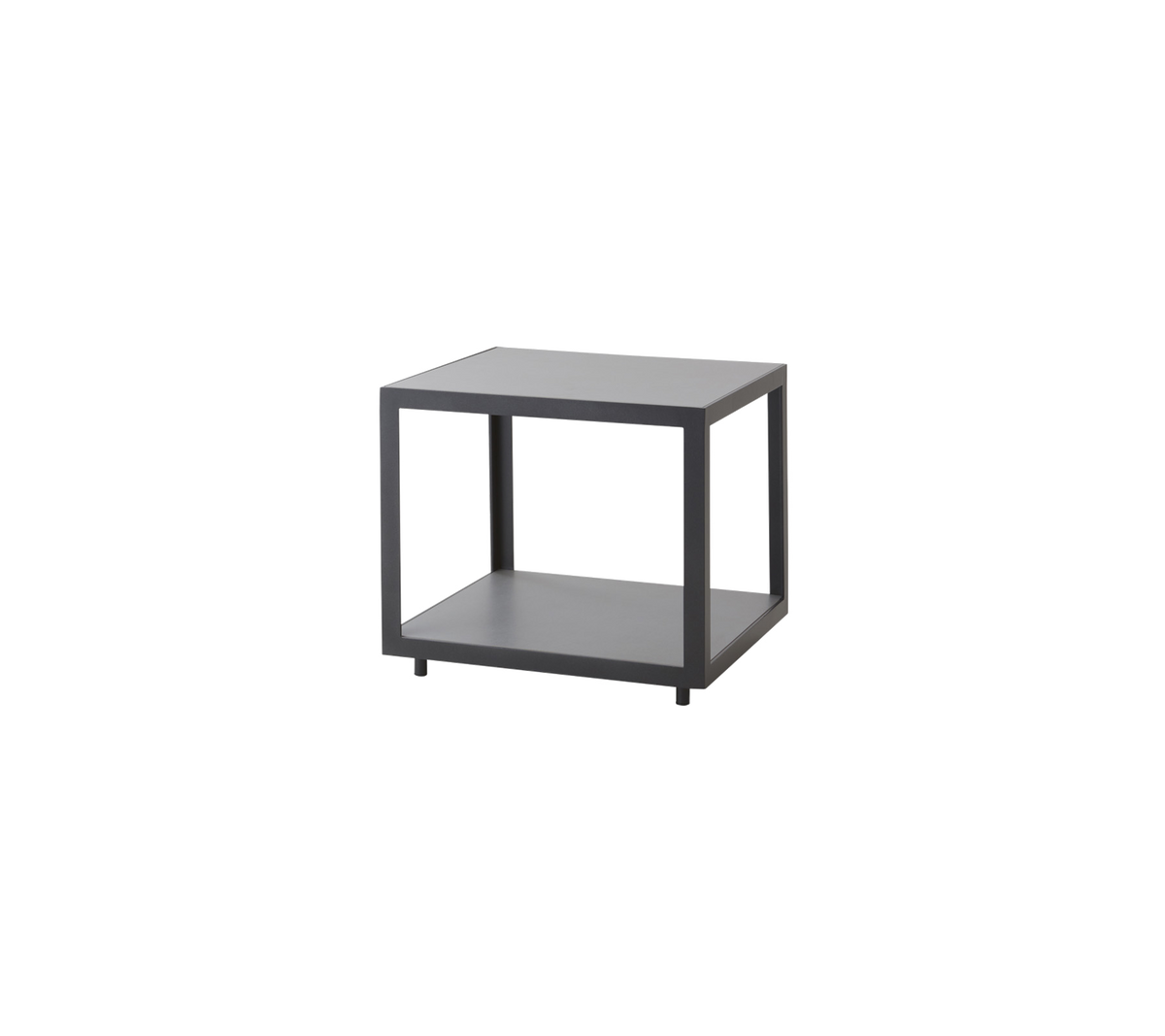 Cane-line Level sofabord 48×48 cm, lava grey aluminium