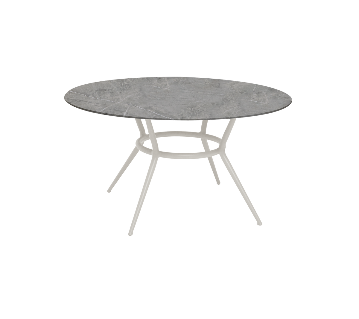 Cane-line Joy spisebord Ø144 cm – Sand, aluminium / Taupe, keramikk