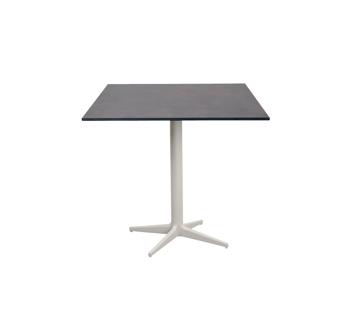 Cane-line Drop kafébord 75×75 cm – Sand, aluminium / Dark grey structure, kompaktlaminat