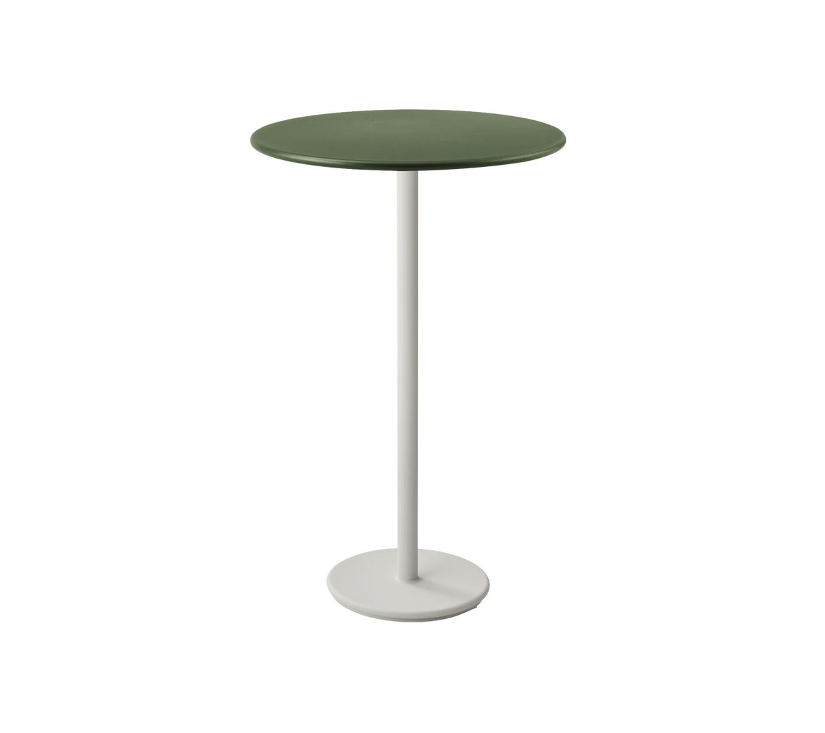 Cane-line Go barbord Ø80 cm – Sand, aluminium / Dark green, aluminium