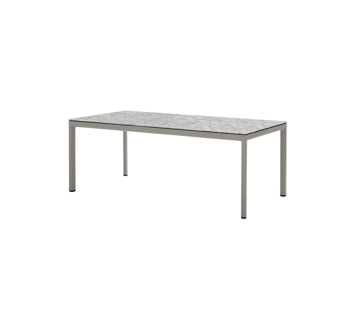 Cane-line Drop spisebord 200×100 cm – Taupe, aluminium / Multi colour, keramikk