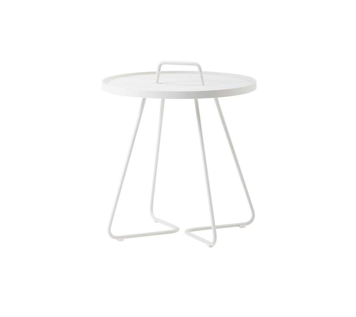 Cane-line On-the-move sidebord stor Ø 52 cm, aluminium
