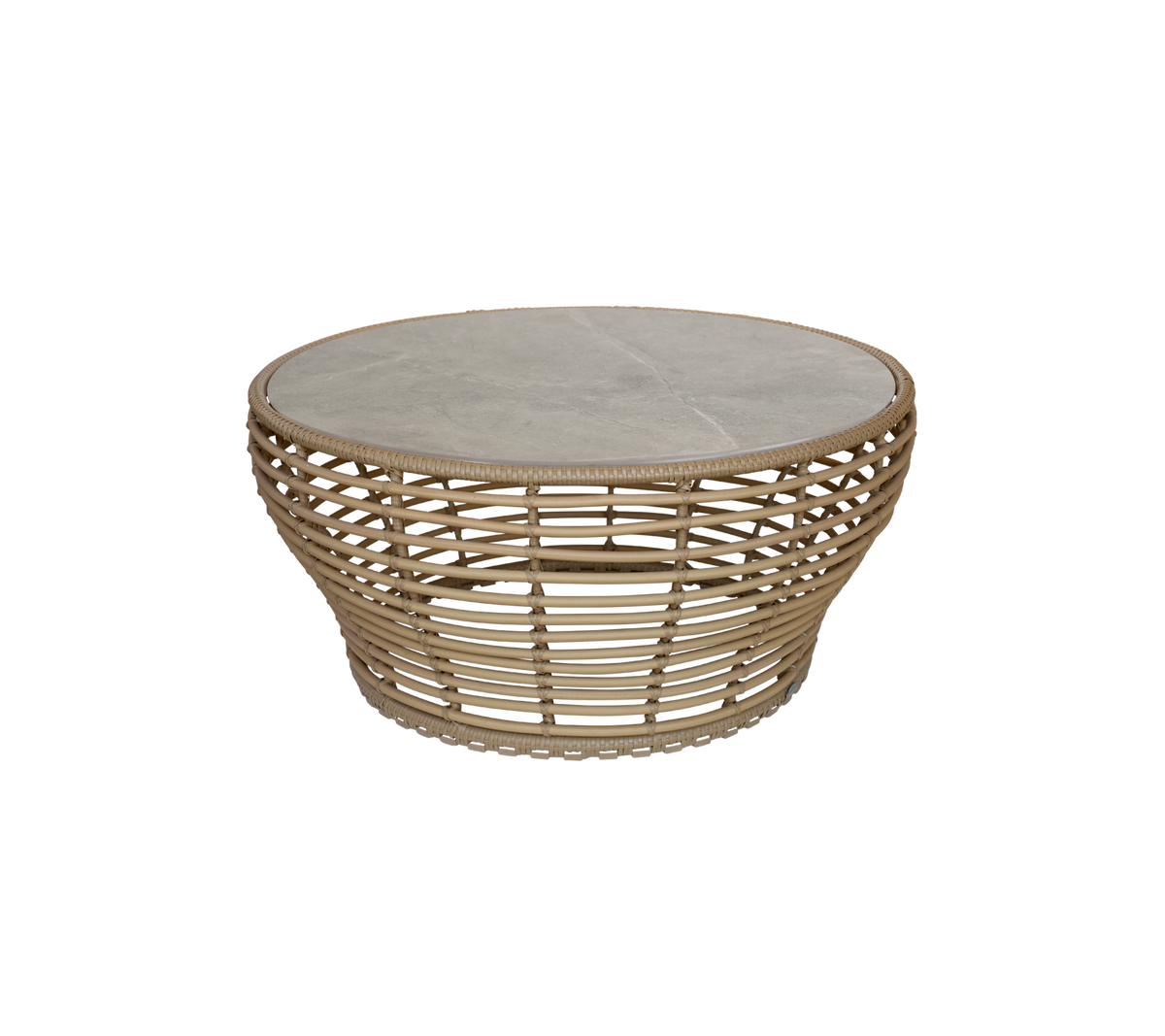 Cane-line Basket sofabord stor – Natural, braid Weave / Taupe, keramikk