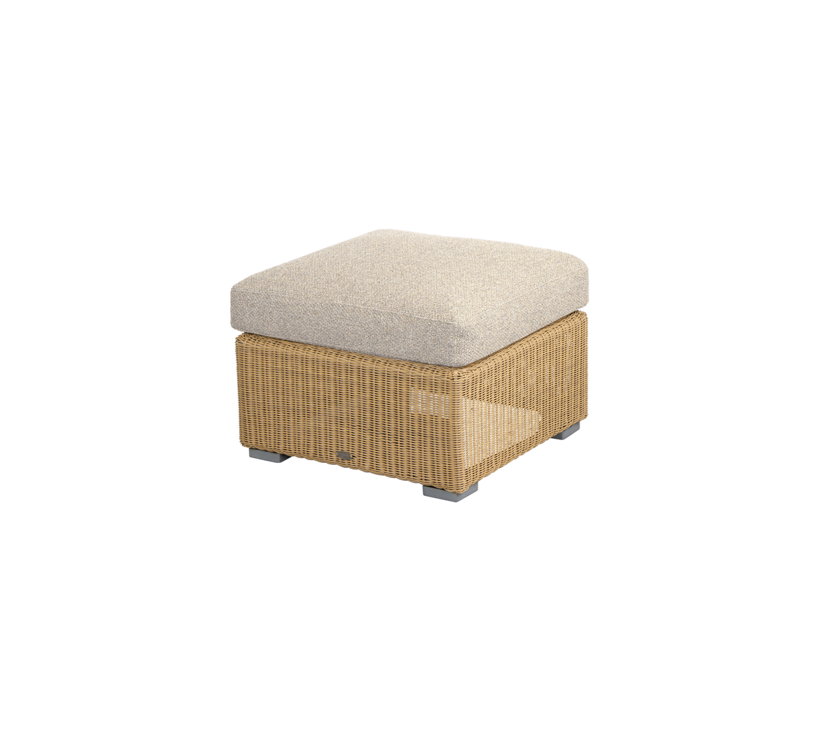 Cane-line Chester krakk/sofabord – Natural, large round Weave / Desert sand, Rise m/QuickDry & Airflow