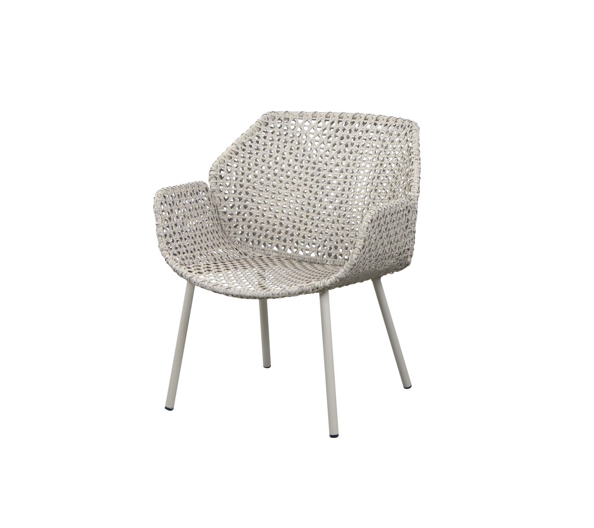 Cane-line Vibe loungestol – Sand/dark sand, small cross peel Weave / Uten pute
