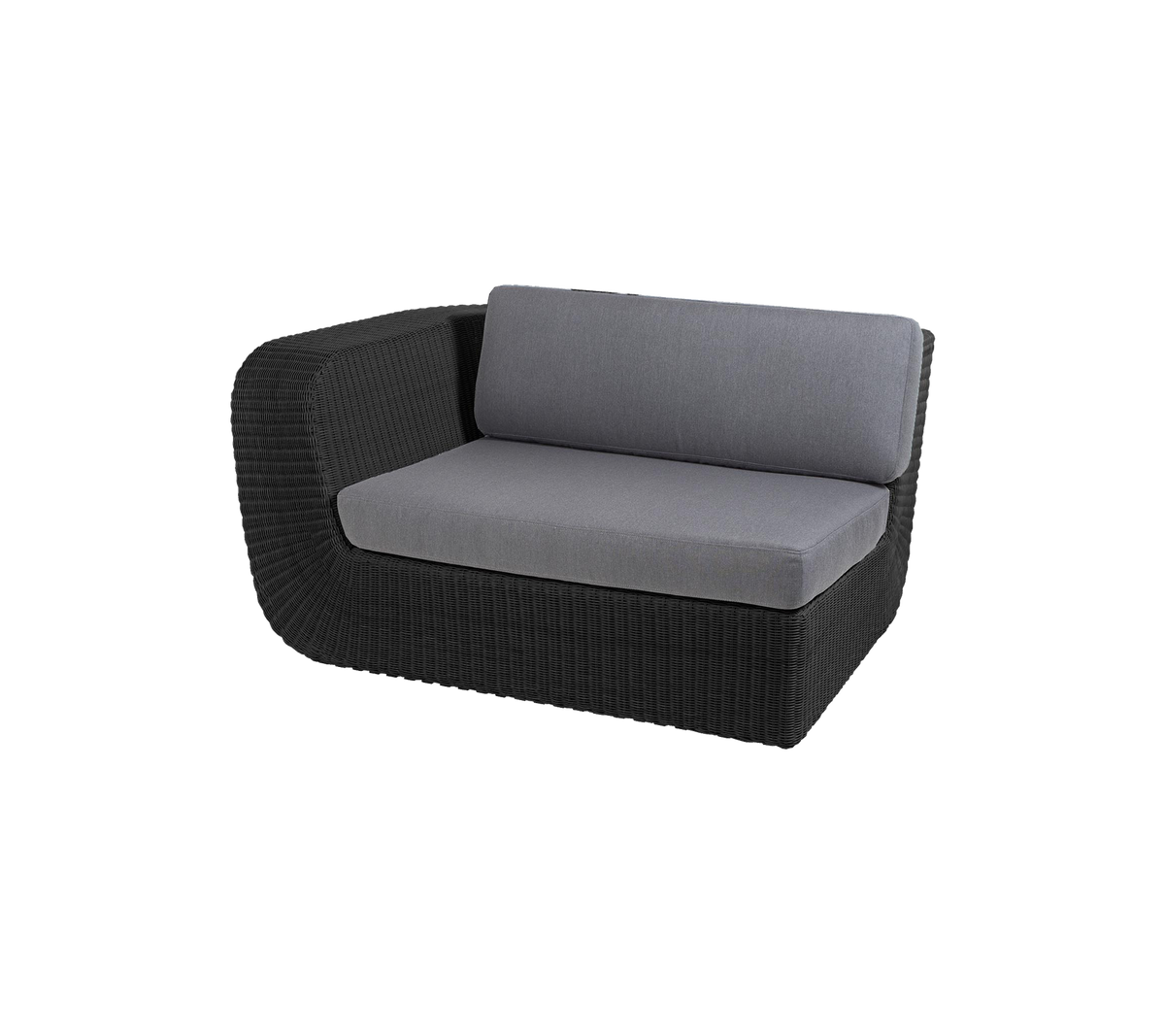 Cane-line Savannah 2-seter sofa høyre modul, Black Weave