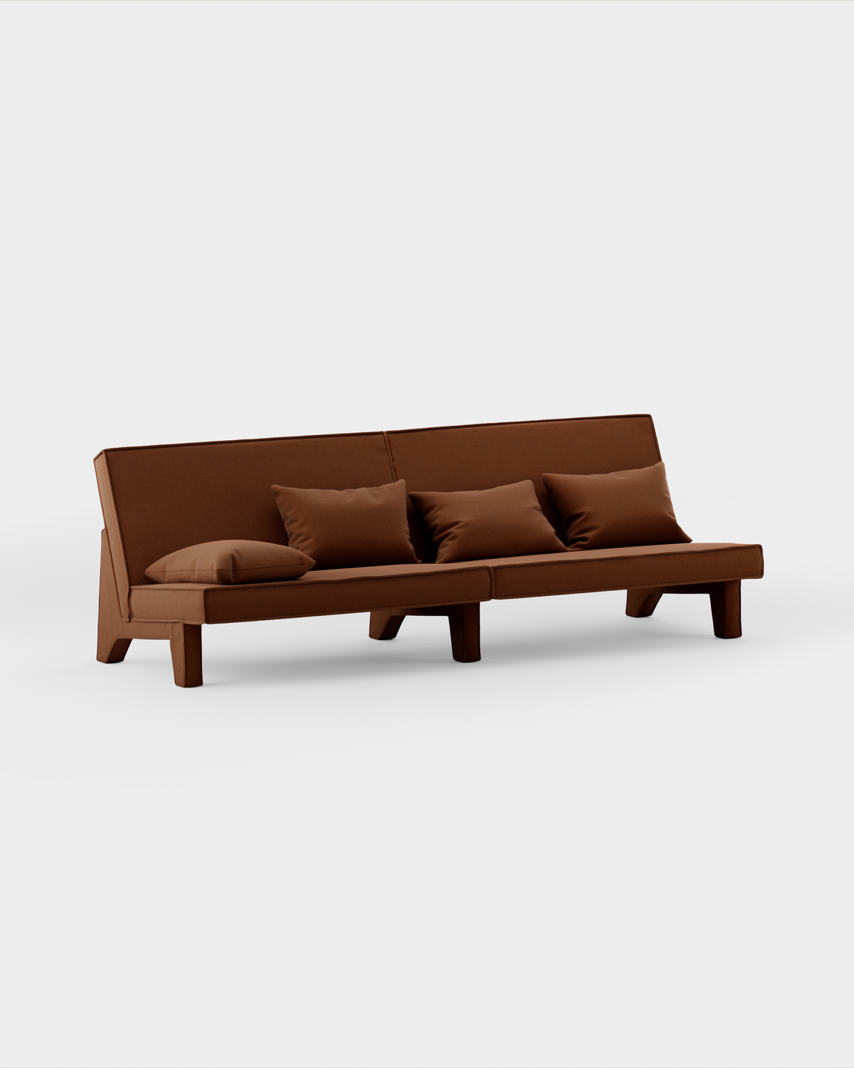 Massproductions BAM! 4-seter sofa – Nevotex Wooly+ Rust 380037