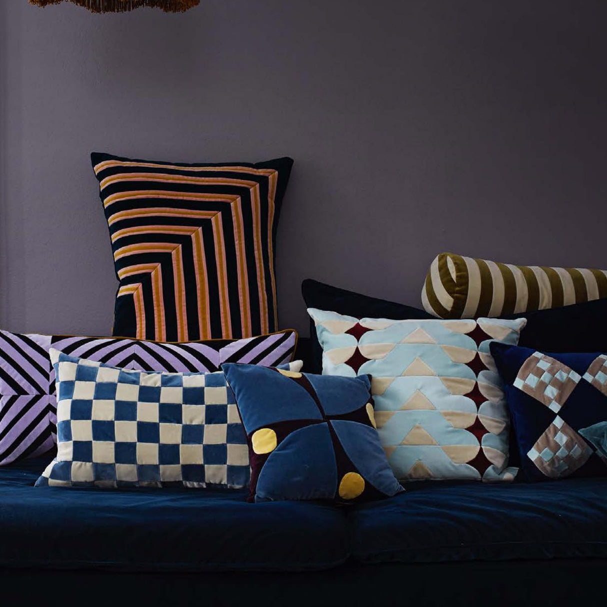 Christina Lundsteen Bolster stor stripete pute.