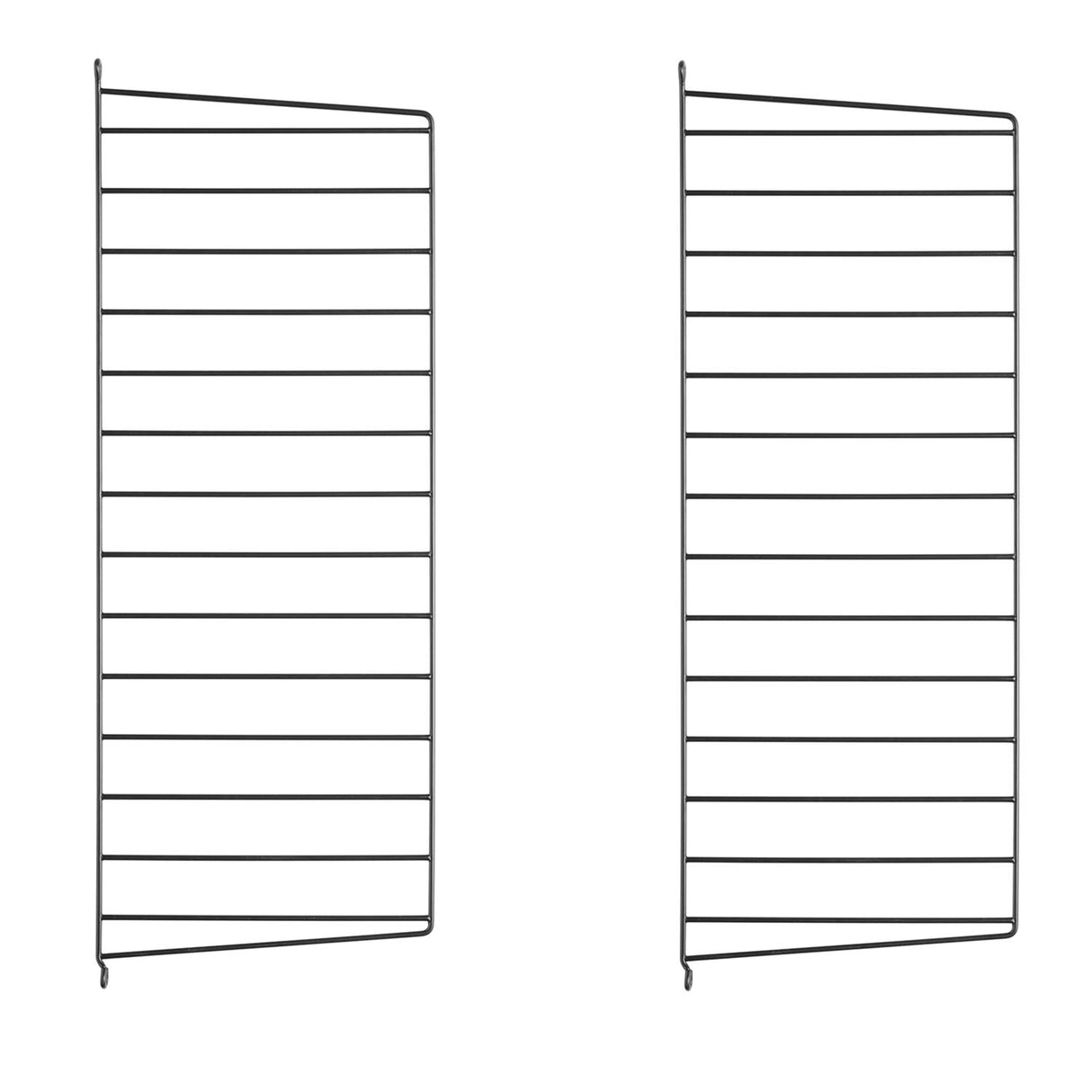 String vegg gavler. 2.pk 75 x 30 cm i svart. Bestillingsvare.