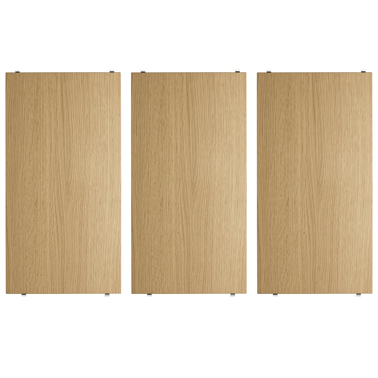 String hyllepakke 3.pk. 58 x 30, i eik. Bestillingsvare.