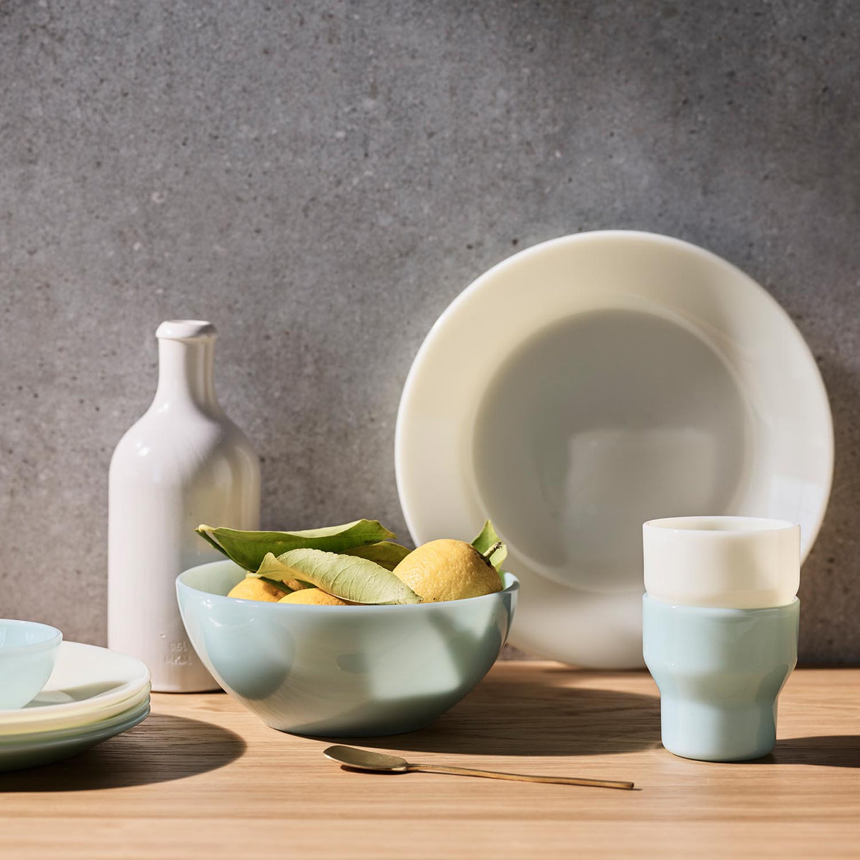 Lucie Kaas MILK stor skål, blue fog.