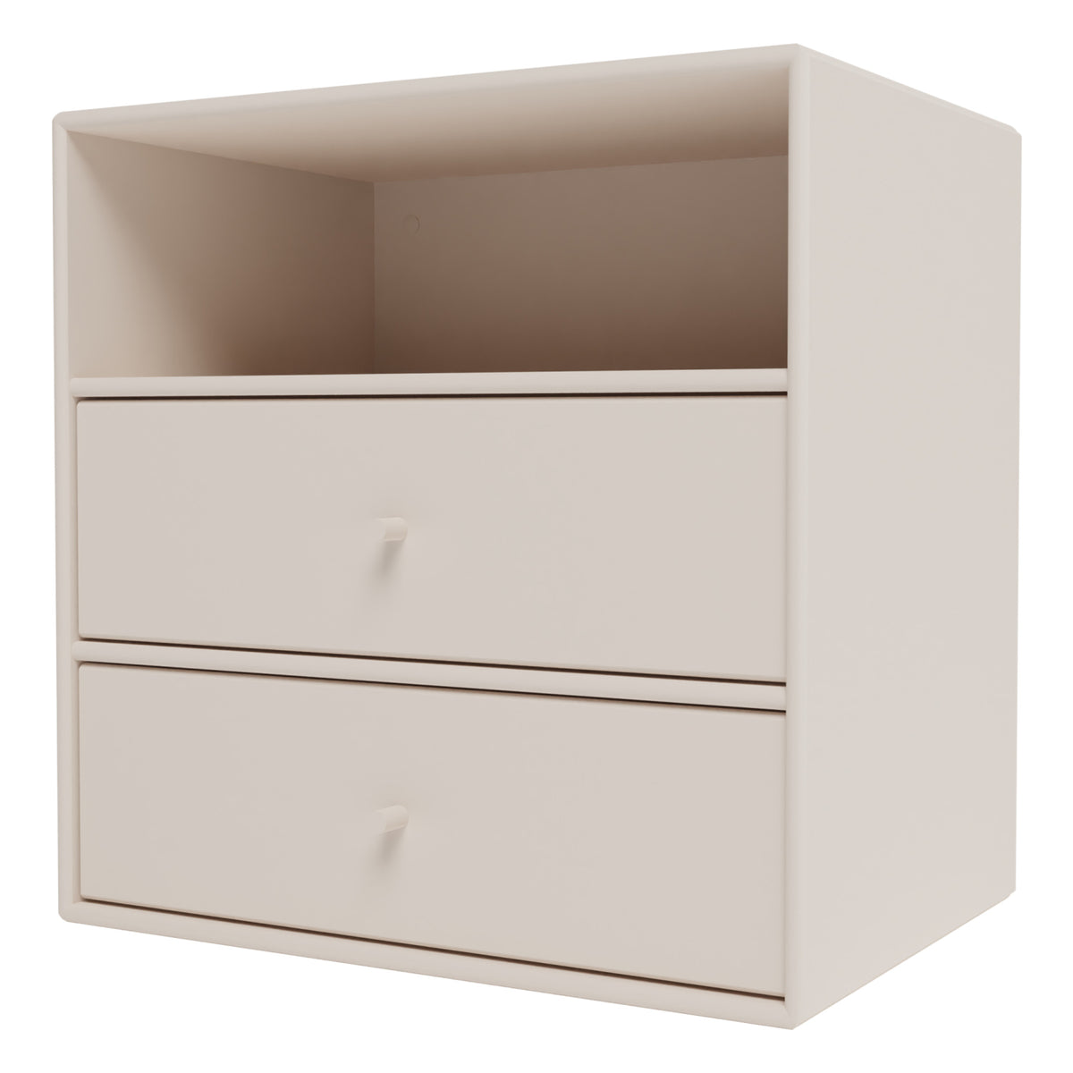 Montana Mini 1006 hylle med to skuffer – Clay