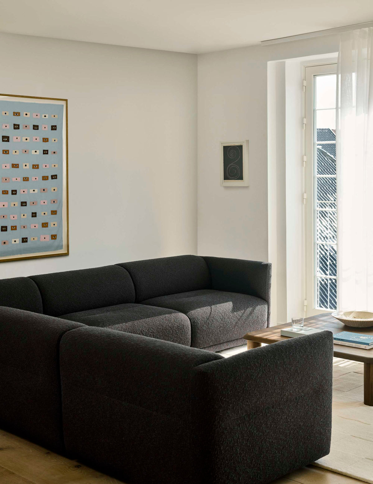 Fredericia Nami Sofa konfigurasjon C, 284 × 284 cm. Velg tekstil