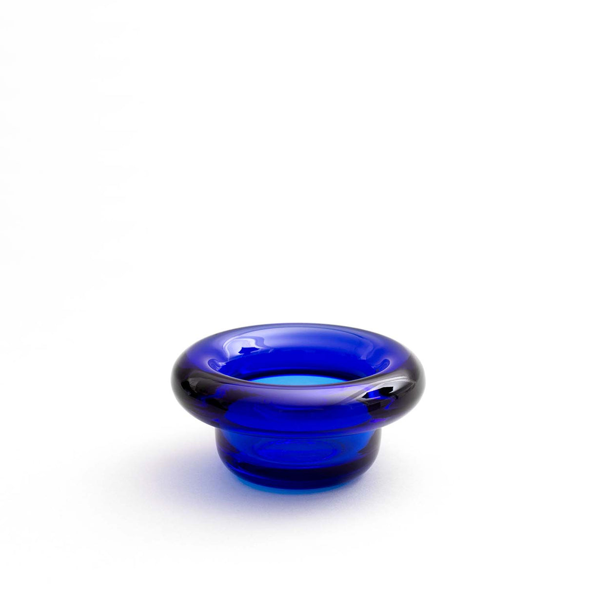 Nedre Foss Sirkel telysholder, kobolt blå.