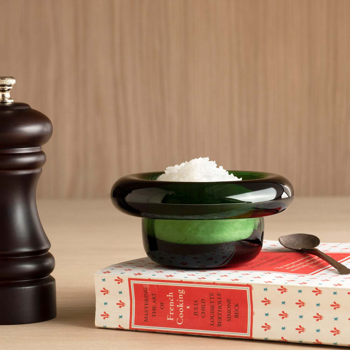 Nedre Foss Sirkel telysholder, grønn.