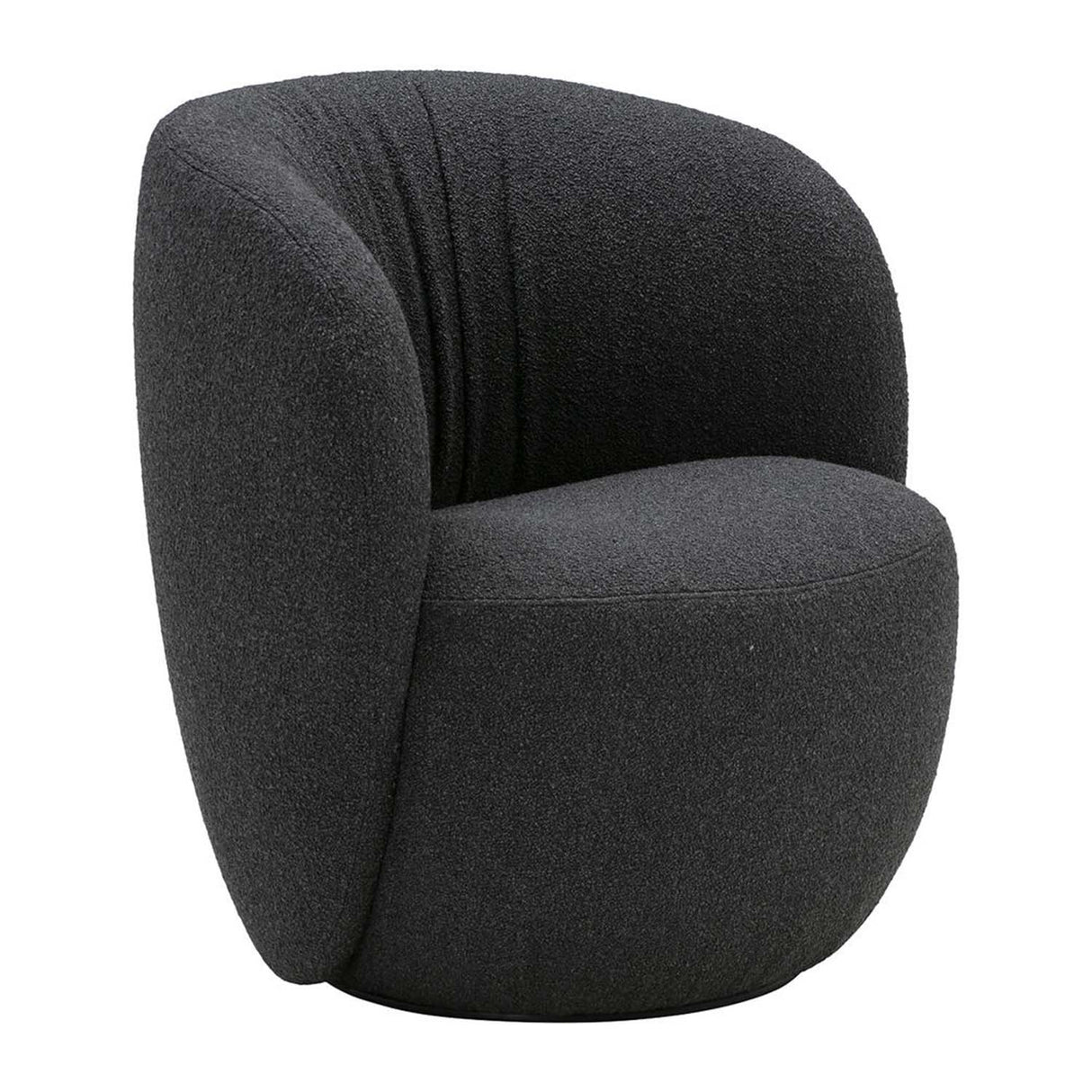 Wendelbo "Ovata" stol i mørkegrått boucle stoff. Utstillingsmodell. Må henters/bringes i Trondheim.