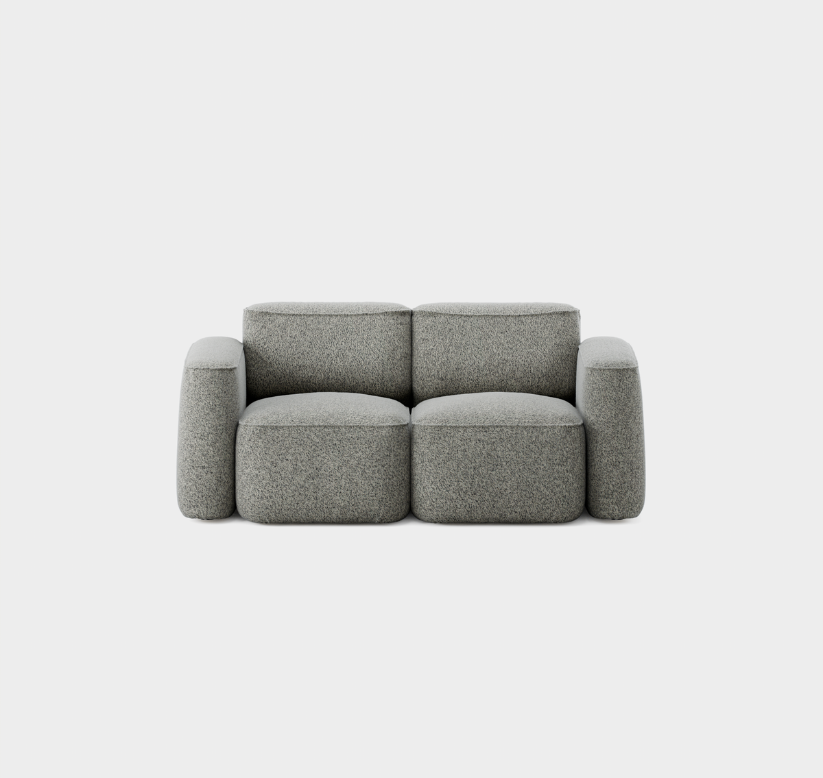 Massproductions Patch 2-seter Slim sofa – Kirkby Design Spiral 23 Monochrome