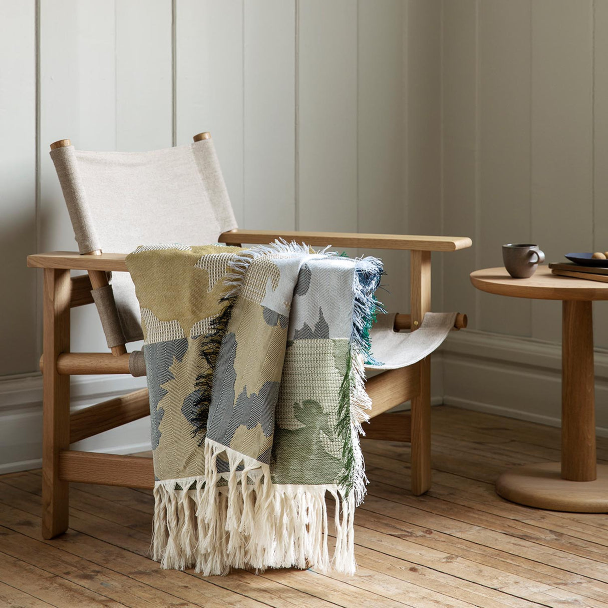 Plesner Patterns "Heritage" pledd i grønt. Bestillingsvare.