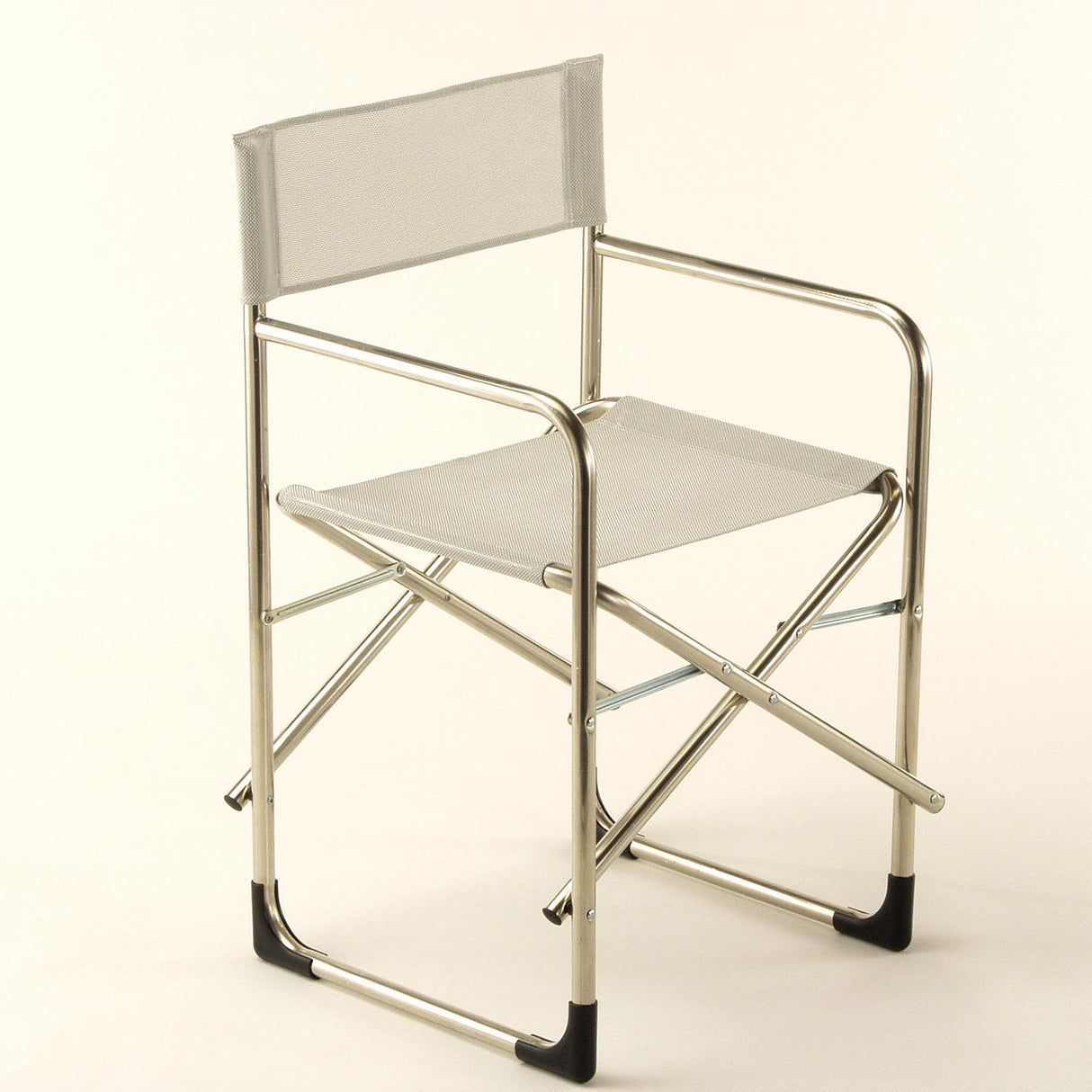 Fiam Regista utestoler. Beige texfil med aluminium ramme. Sammenleggbar. 2 stk på lager.