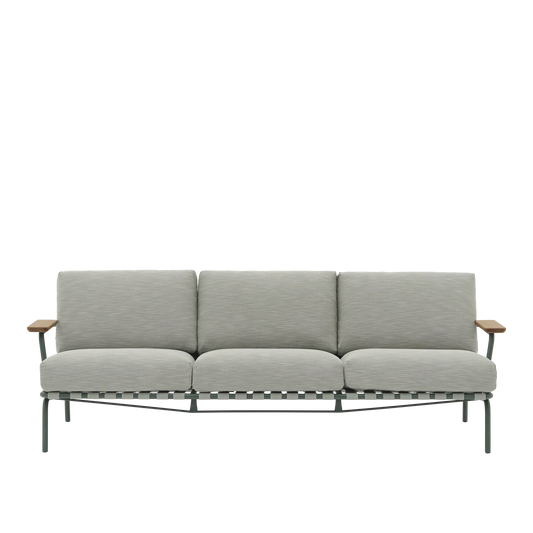 Muuto Settle utesofa 3-seter med armlener. Velg tekstil