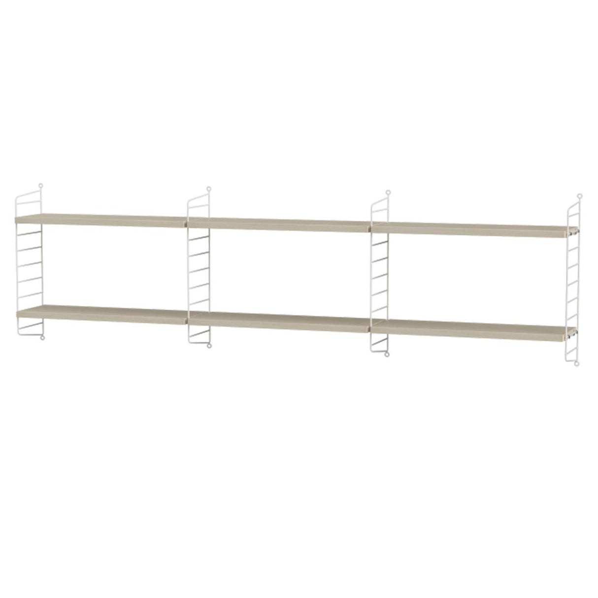 String hylleoppsett. 60x20 cm hyller x 50 cm gavler . Flere fargevarianter. Bestillingsvare.