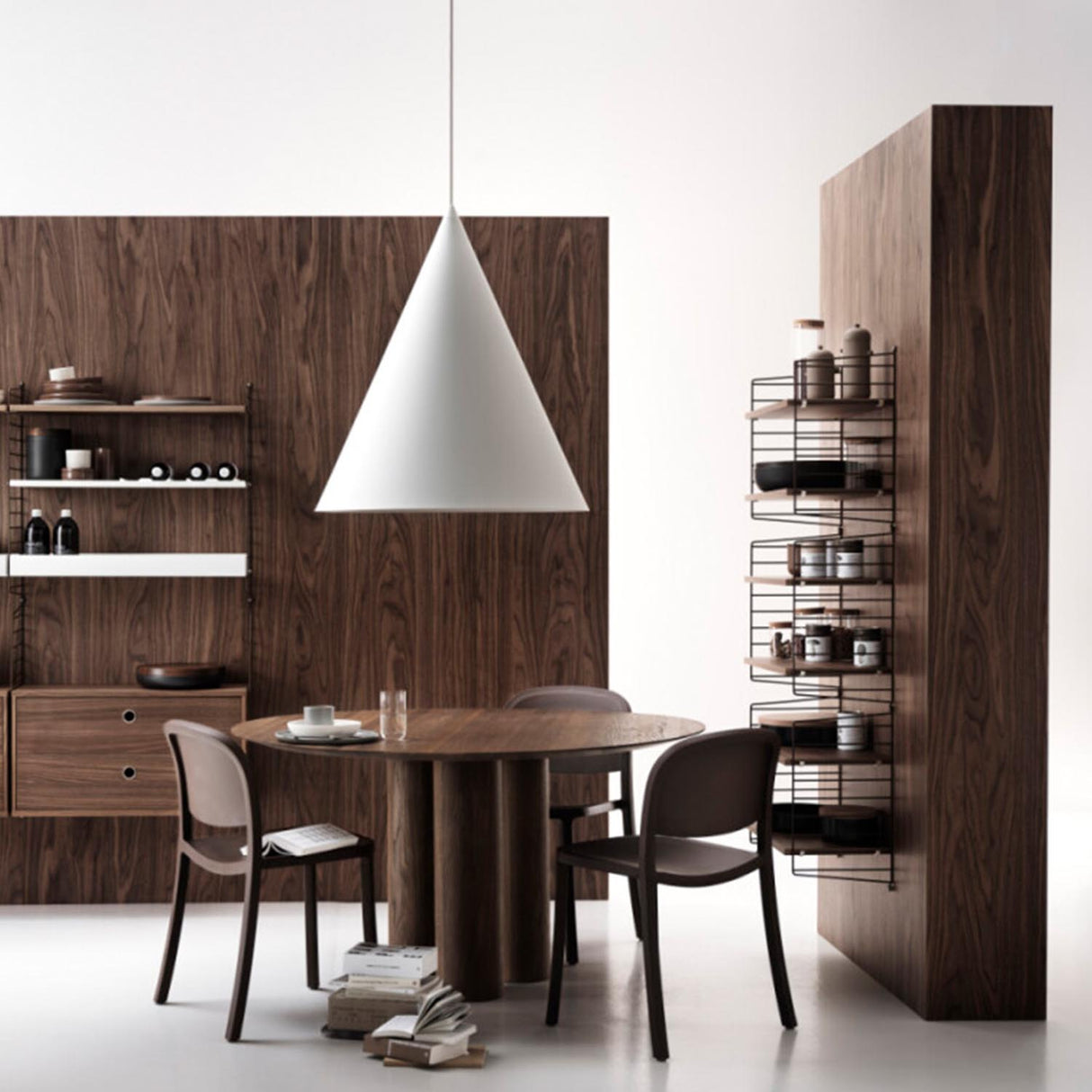 String vegg gavl, 2.pk. 75 x 30 cm i brun. Bestillingsvare.