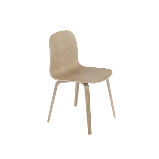 Muuto Visu Chair spisestol med trebein, uten polstring. Velg sete og glidere