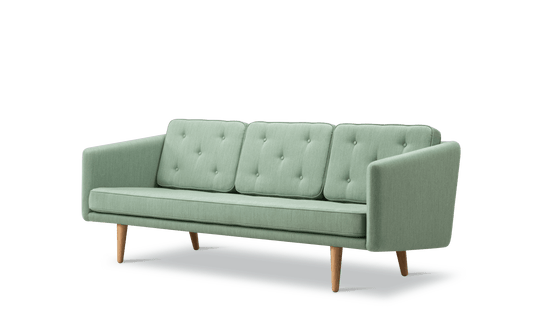 Fredericia No. 1 Sofa 206 cm, 3-seter. Velg tekstil og treverk