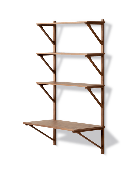 Fredericia BM29 Shelf 1 seksjon, 3 hyller og skriveplate. Velg overflate