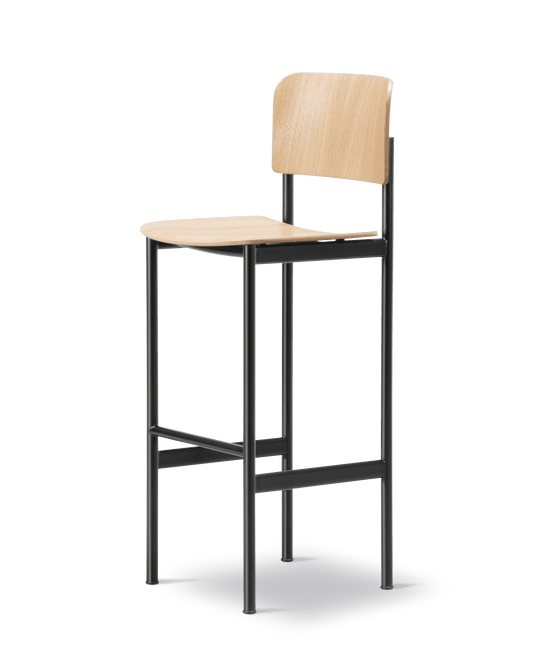 Fredericia Plan Barstool tresete. Velg understell og treverk