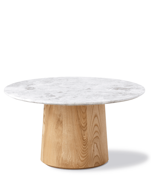 Fredericia Niveau Coffee Table Ø61 cm. Velg treverk og bordplate