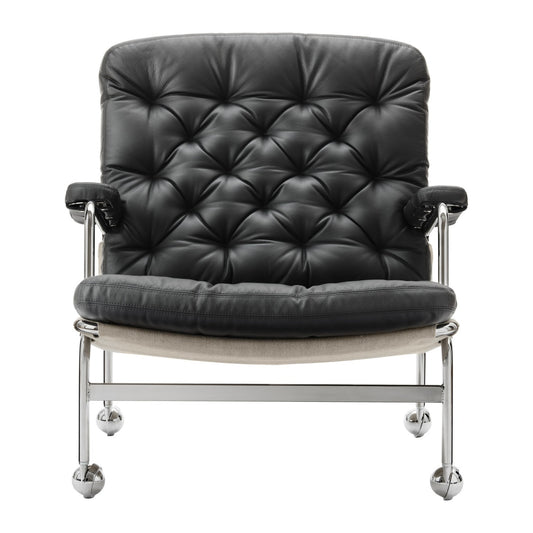 DUX Karin 73 lenestol, krom og Elmo Soft skinn 93068