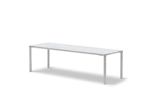 Fredericia Piloti Alu Table 120 × 39 cm. Velg understell og bordplate