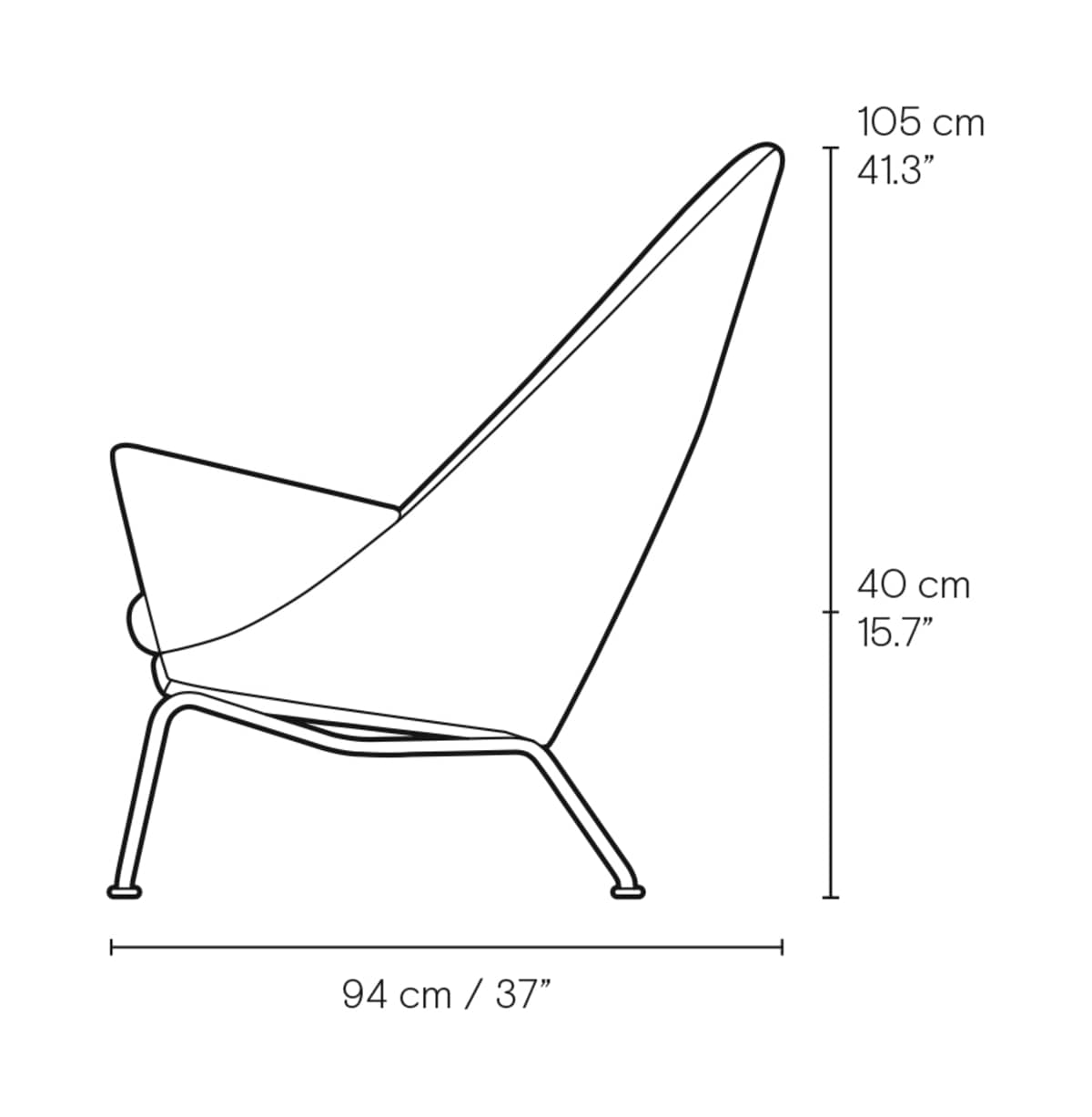 Carl Hansen CH468 Oculus Chair – måltegning