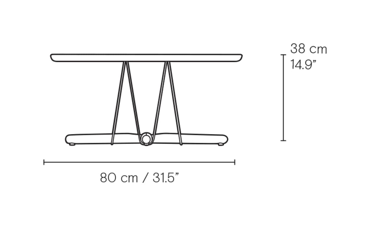 Carl Hansen E023 Embrace Outdoor loungebord – måltegning