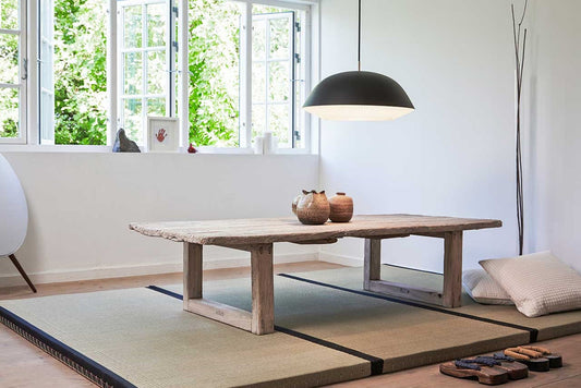 LE KLINT Modell 155 Caché XL pendel Ø55 cm i interiør