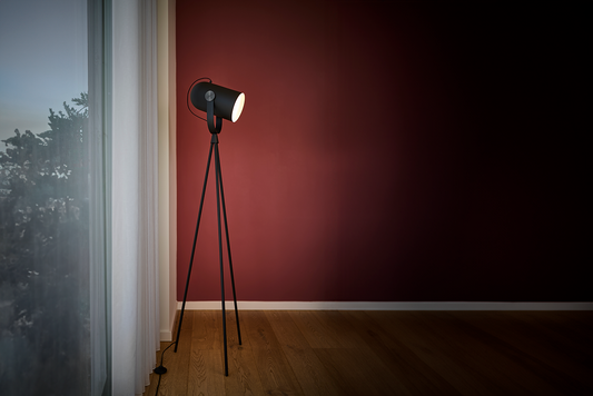 LE KLINT Modell 362 Carronade II gulvlampe i interiør