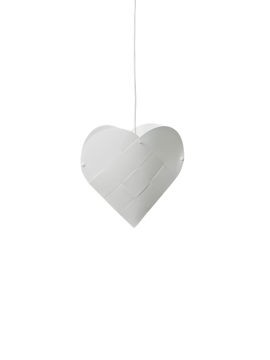 LE KLINT Heart flettet julehjerte med lys – Small – H35 × L37 cm