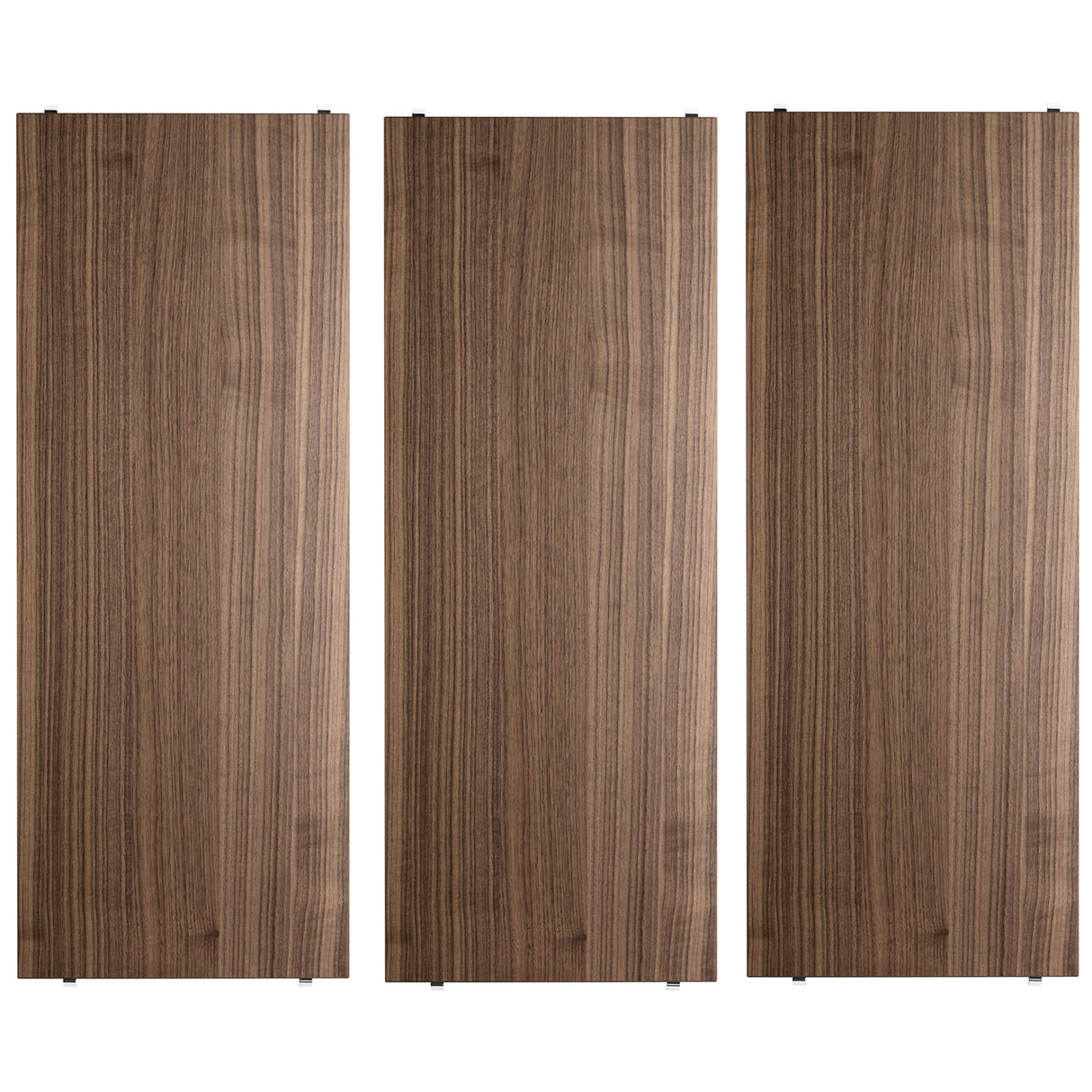 String hyllepakke 3.pk. 58 x 20 cm, valnøtt. Bestillingsvare.