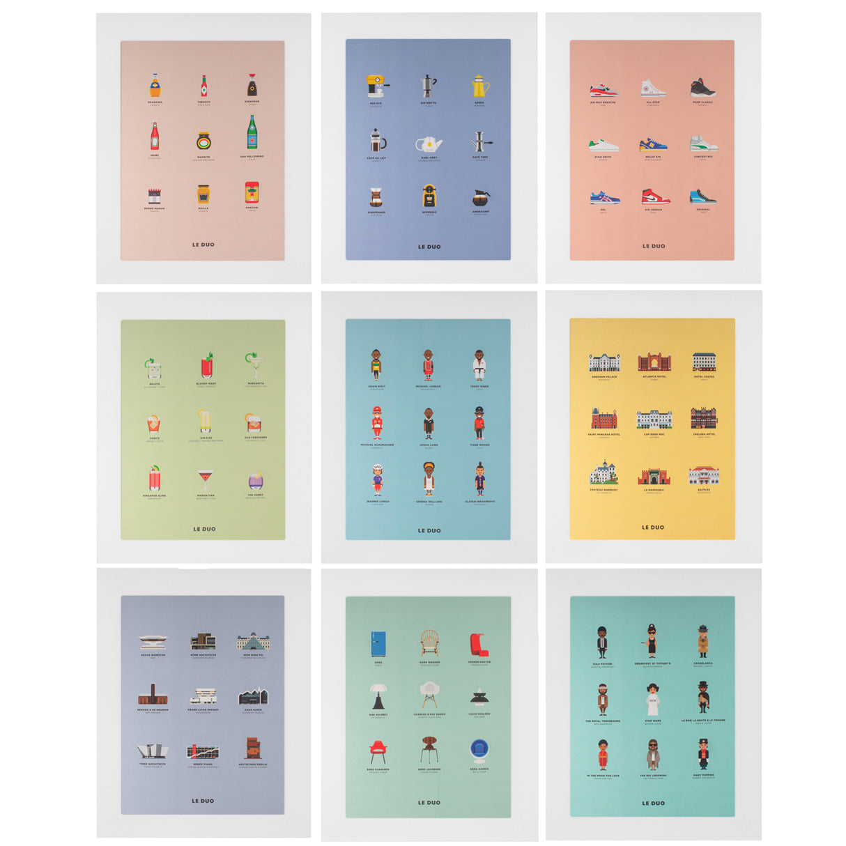 Image Republic Le Duo plakat "PLANCHE HÔTELS" 40X50 cm.