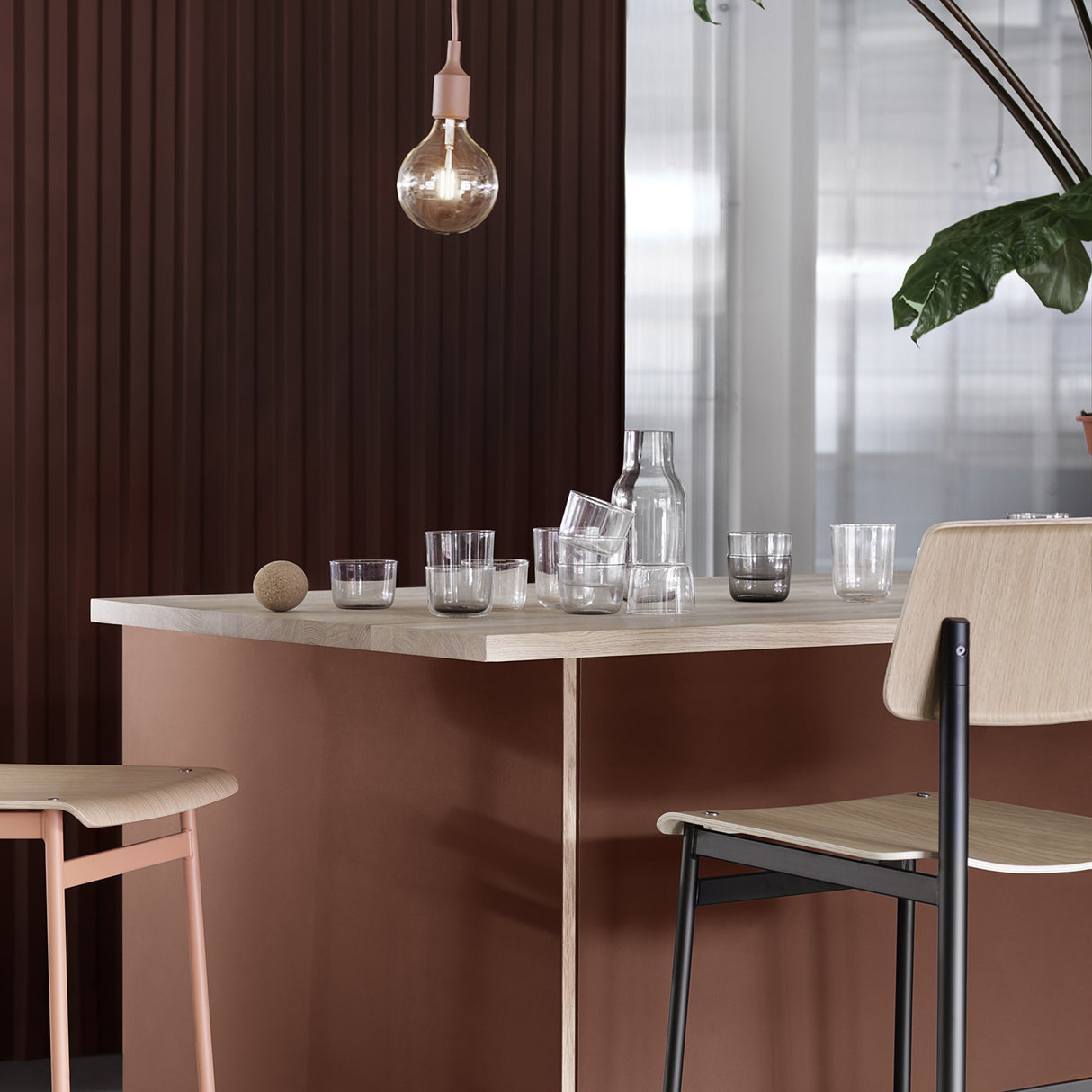 Muuto Corky vannglass 35 cl grå, 4 pk.