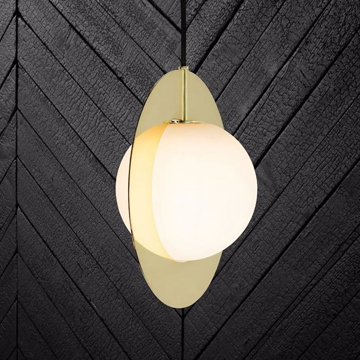 Tom Dixon Plane Round Pendant, Messing